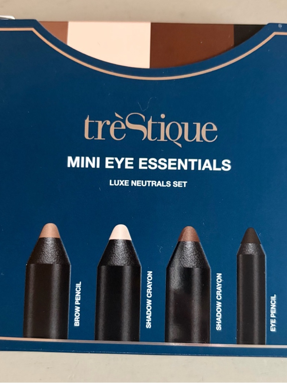 Trestique Mini Eye Essentials set in Universal Luxe Neutrals shades